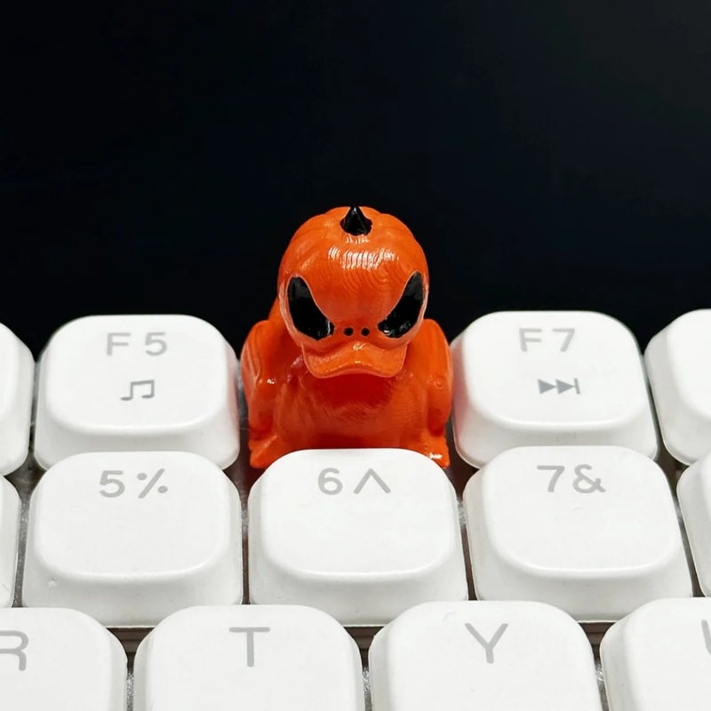 Y&D 3D Resin Artisan Keycap - Handmade Devil Duck, Cartoon Halloween Design for Gaming Mechanical Keyboards - Personalized DIY Key Switch Cover - Image 4